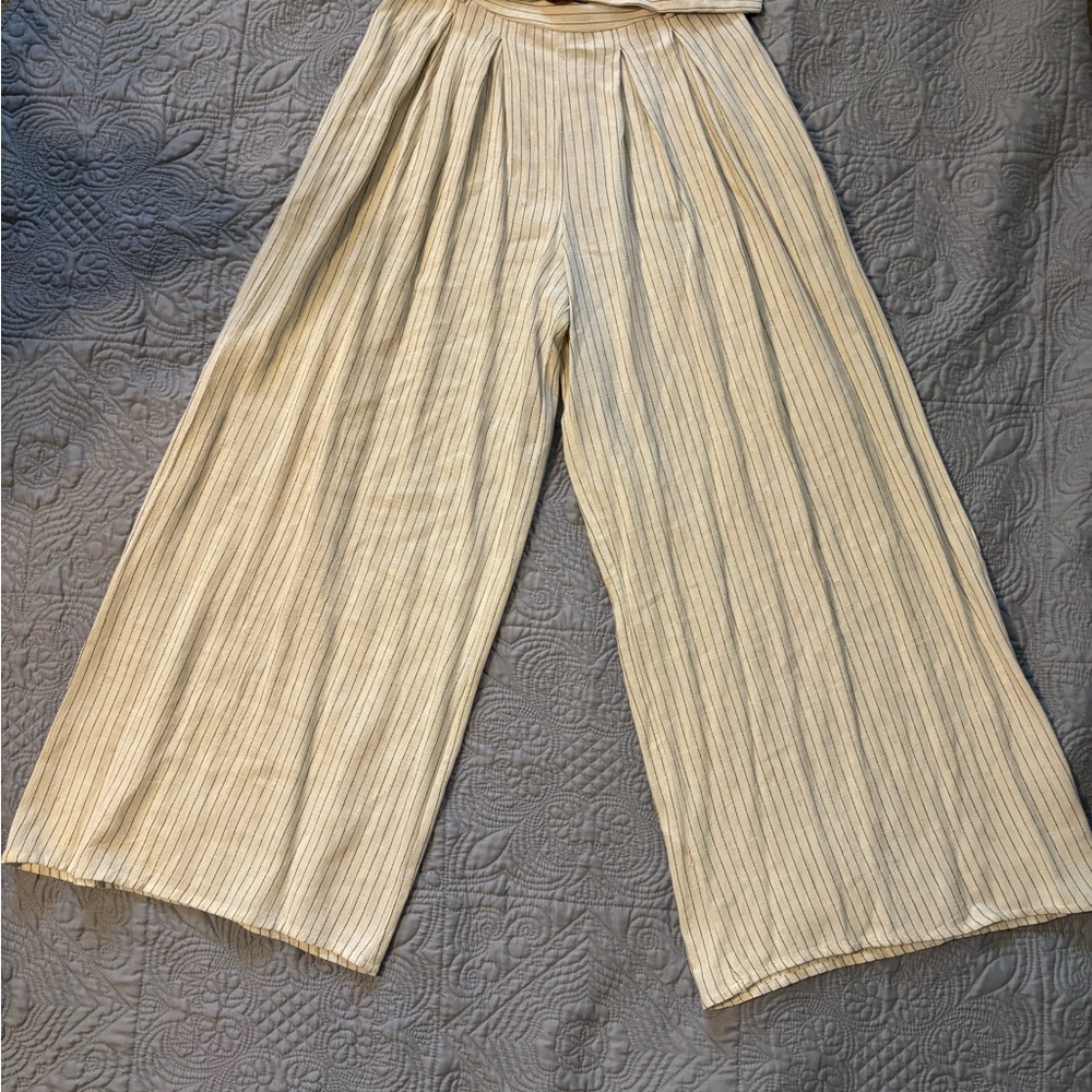 Sienna Sky Cream and Black Striped Pants